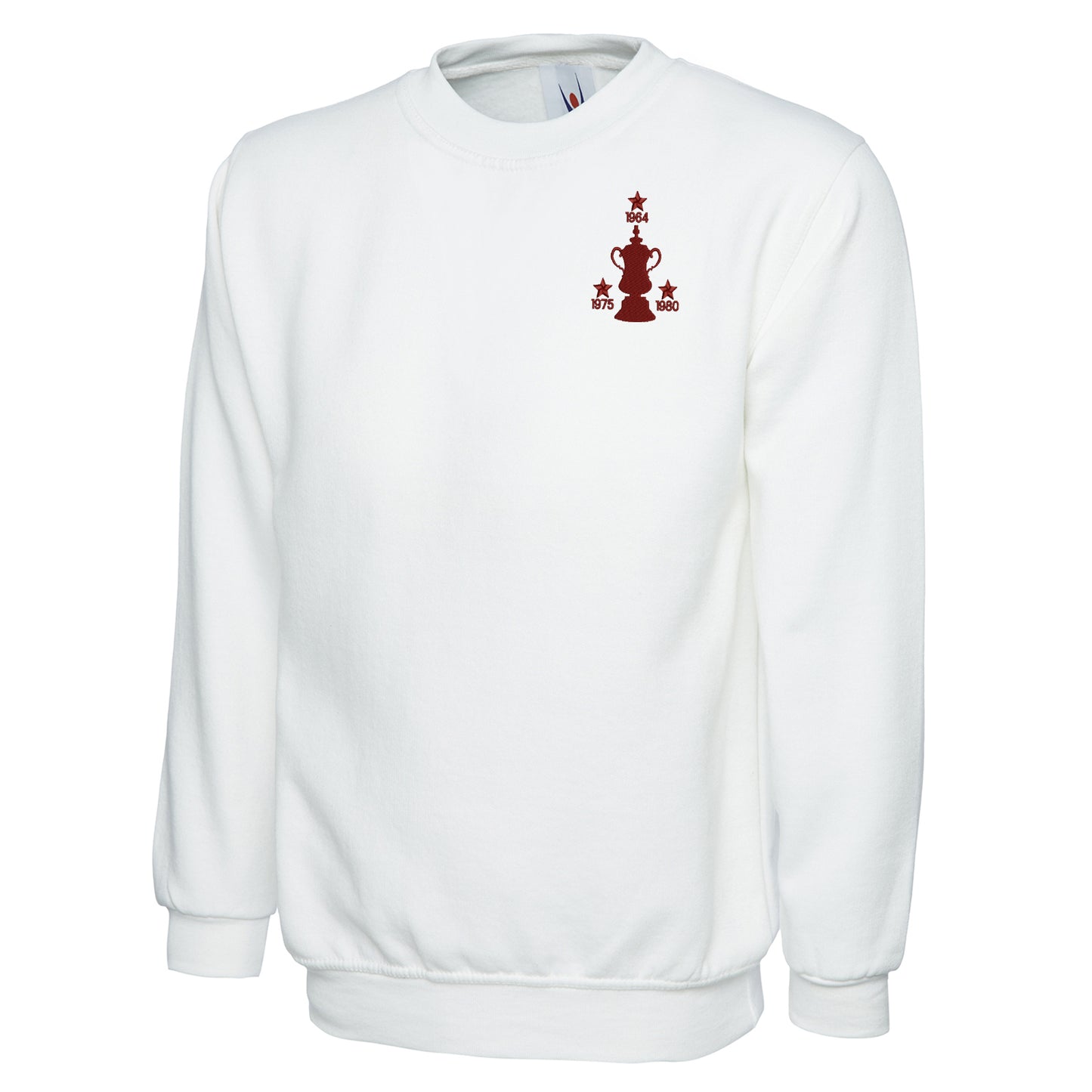 Retro West Ham Three Time Cup Winners Embroidered Classic Sweatshirt