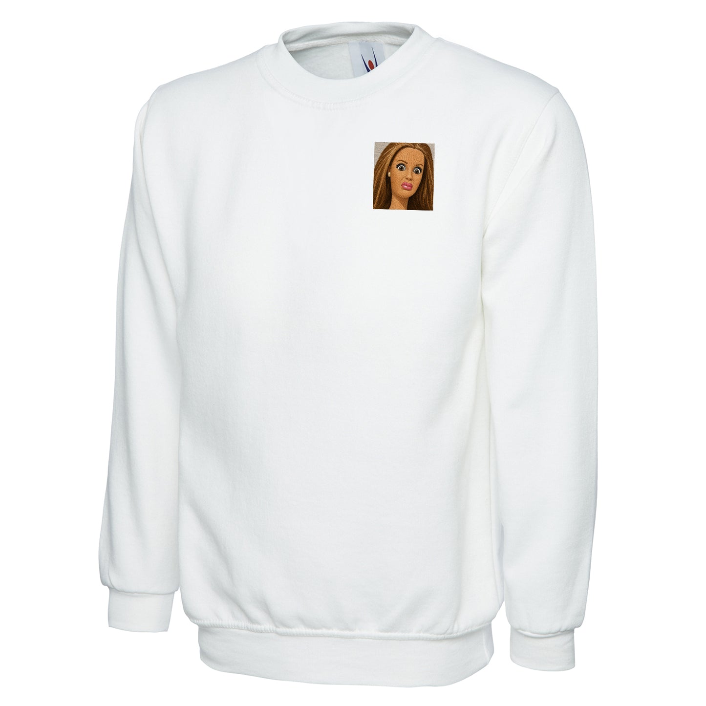 Funny Distressed Doll Face Meme Sweatshirt