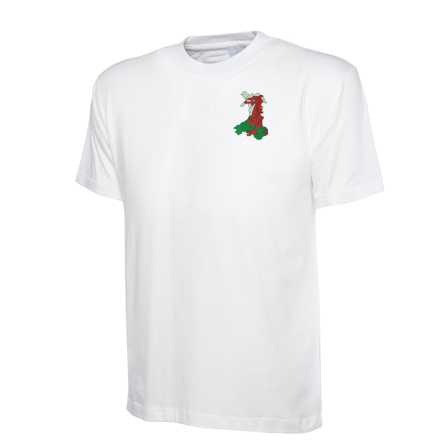 Wales Flag Map Embroidered Classic T Shirt