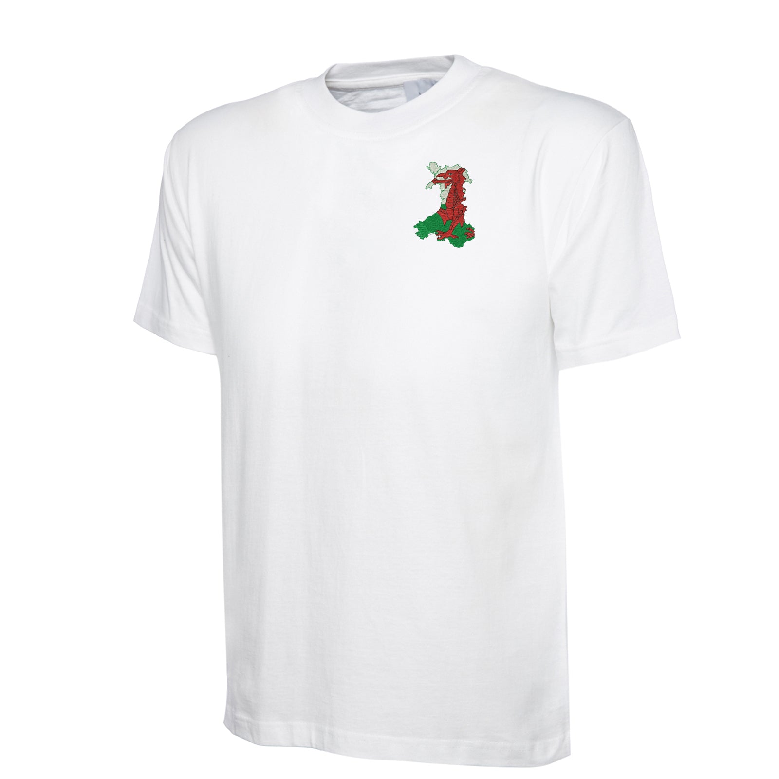 Wales Flag Map Embroidered Classic T Shirt