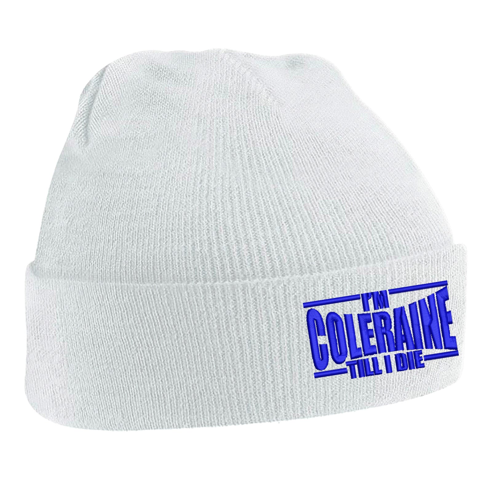 I am Coleraine Embroidered Beanie Hat