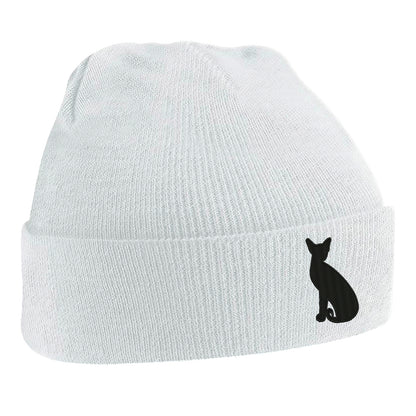 Siamese Cat Embroidered Beanie Hat