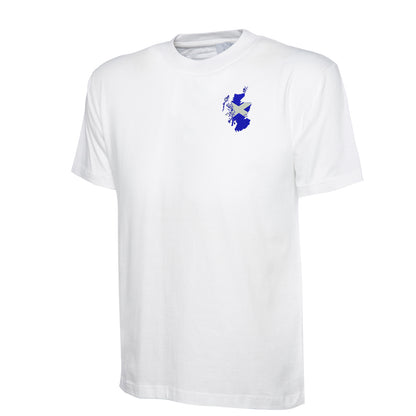 Scotland Flag Map Embroidered Children's T-Shirt
