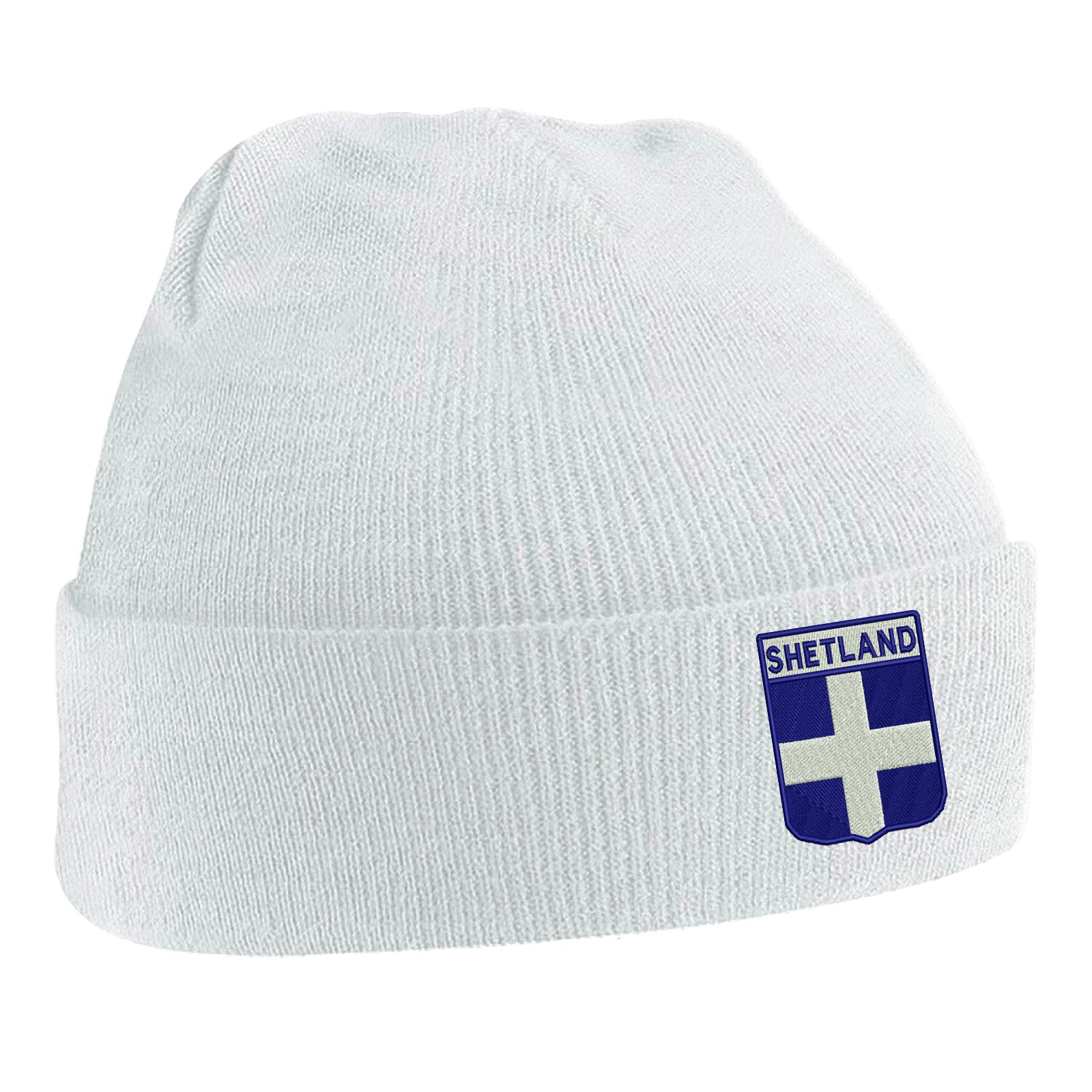 Shetland Flag of Scotland Shield Beanie Hat