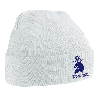 Retro Chelsea Zenith Data Systems Cup Winners 1989-90 Embroidered Beanie Hat