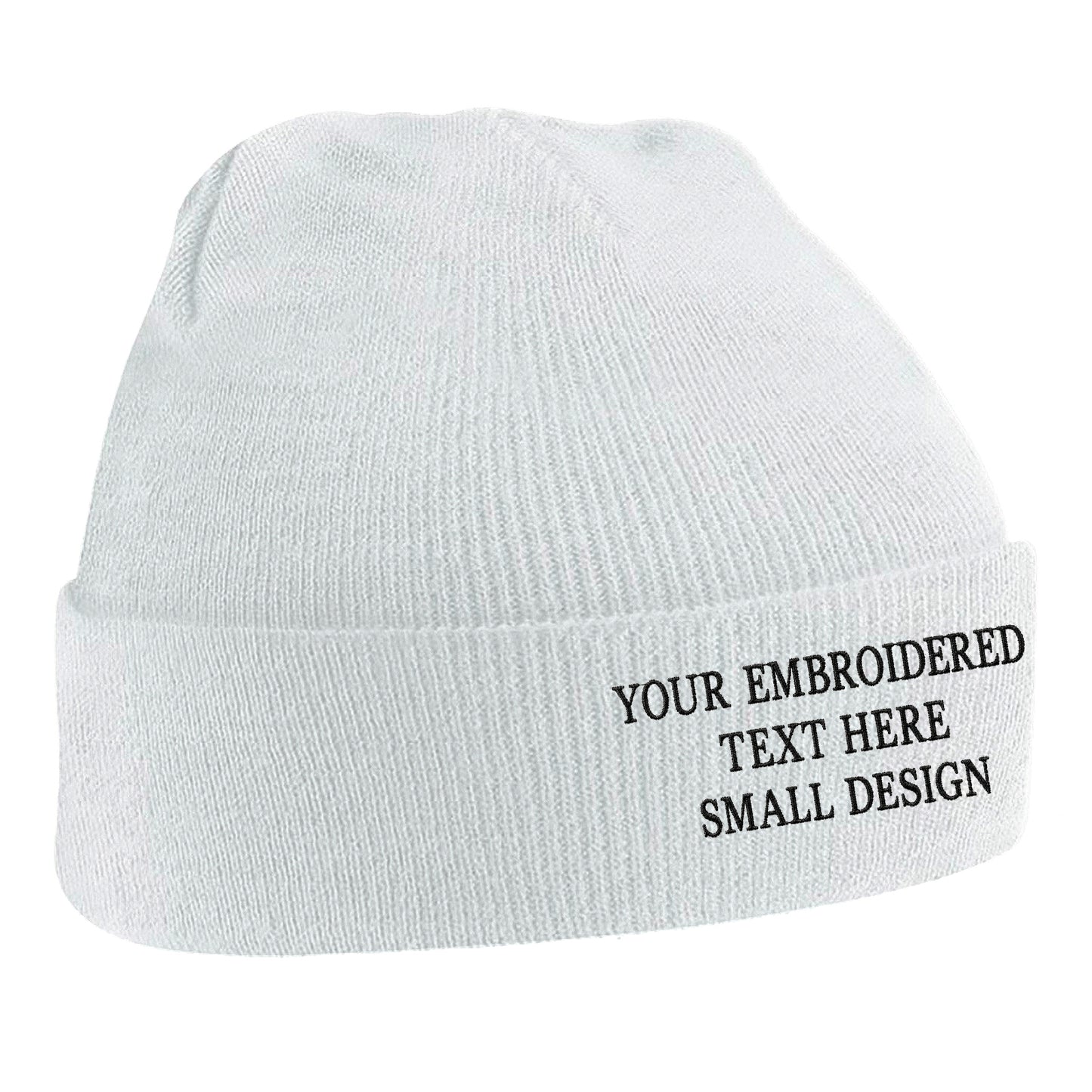 Personalised Custom Small Text Beanie Hat