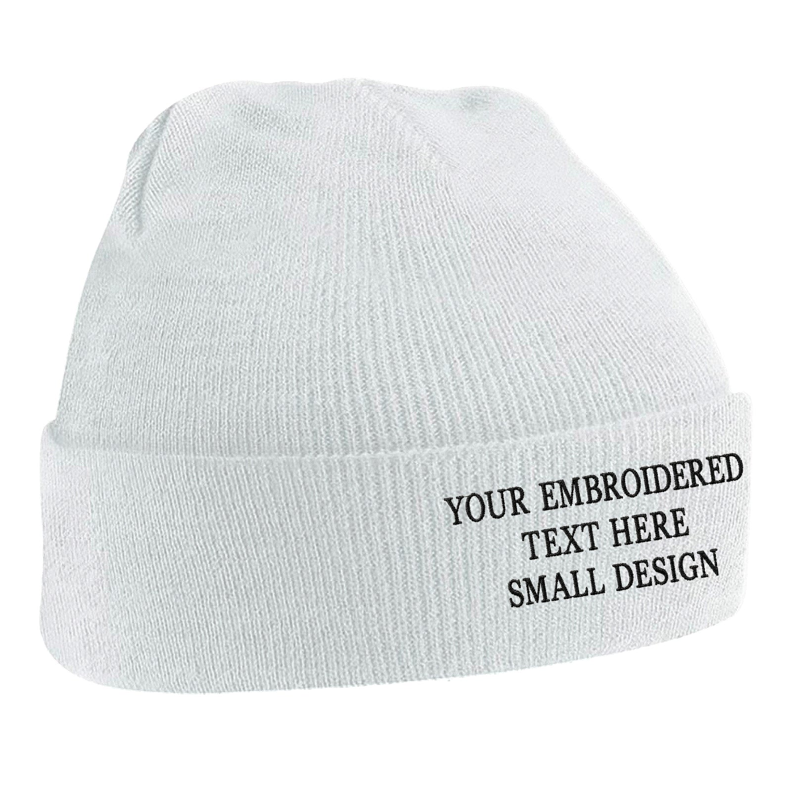 Personalised Custom Small Text Beanie Hat