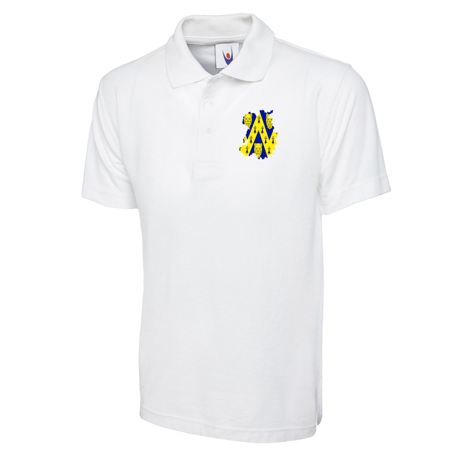 Shropshire Flag Map Embroidered Classic Polo Shirt