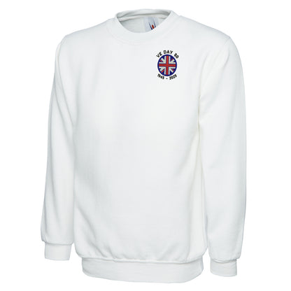 VE Day 80 1945-2025 Embroidered Classic Sweatshirt