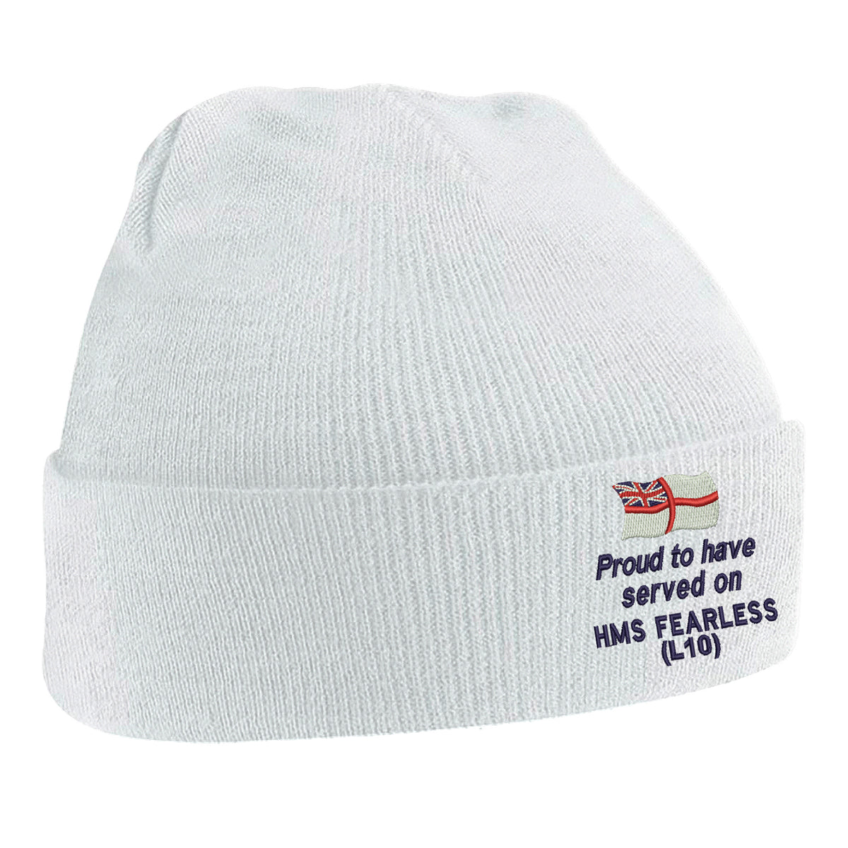 Proud to Have Served on HMS Fearless (L10) Beanie Hat