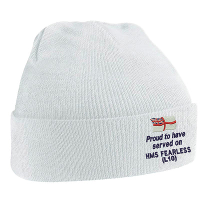 Proud to Have Served on HMS Fearless (L10) Beanie Hat