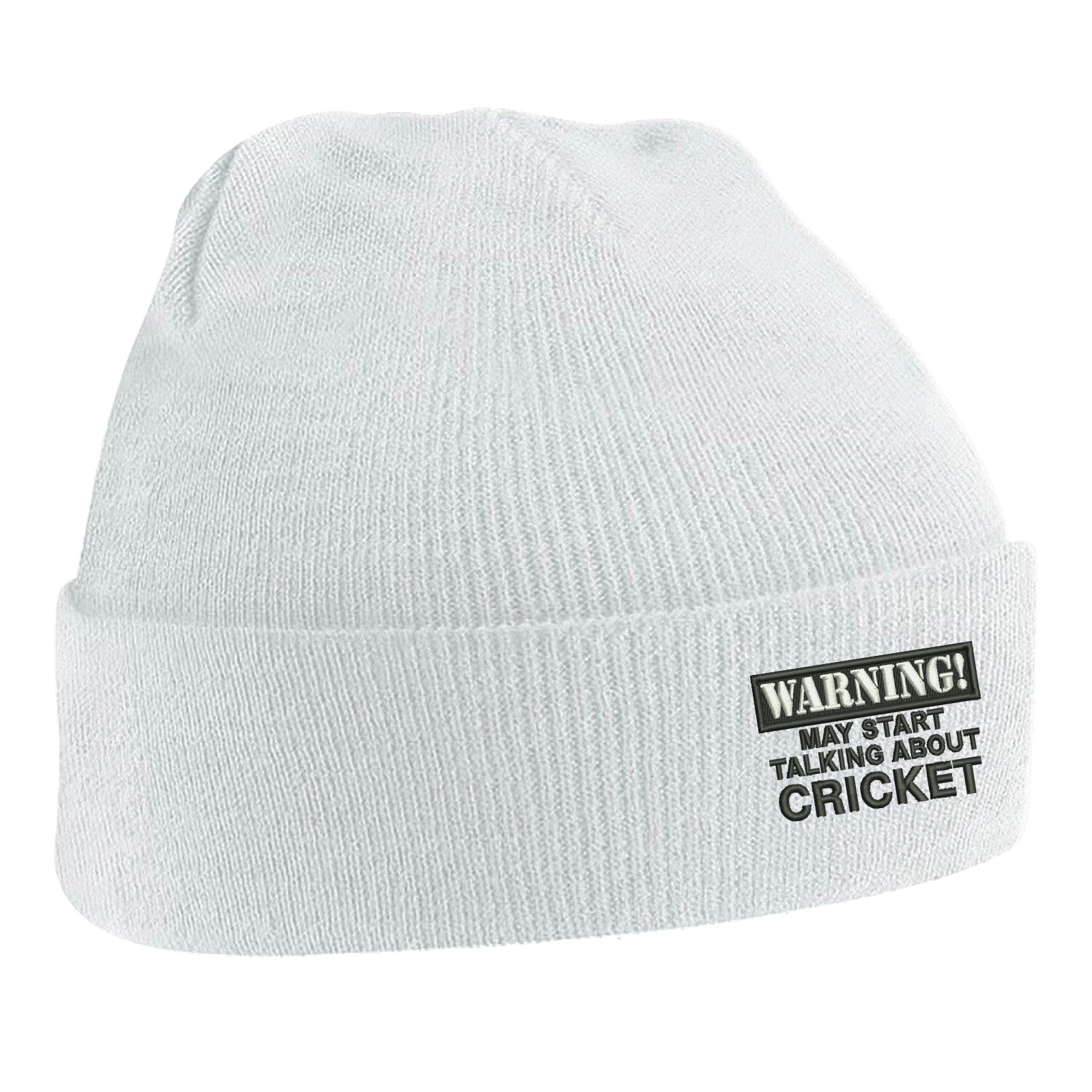Warning May Start Talking About Cricket Beanie Hat
