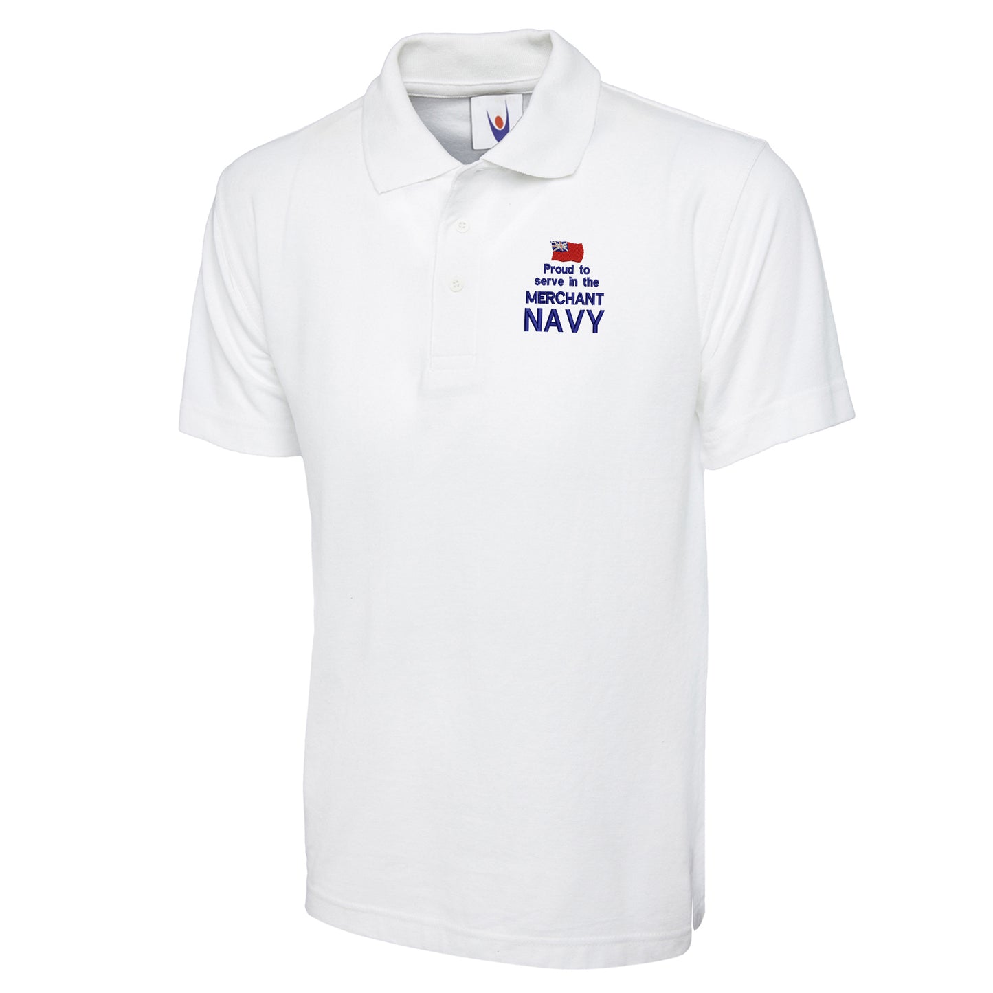Proud to Serve in The Merchant Navy Embroidered Classic Polo Shirt