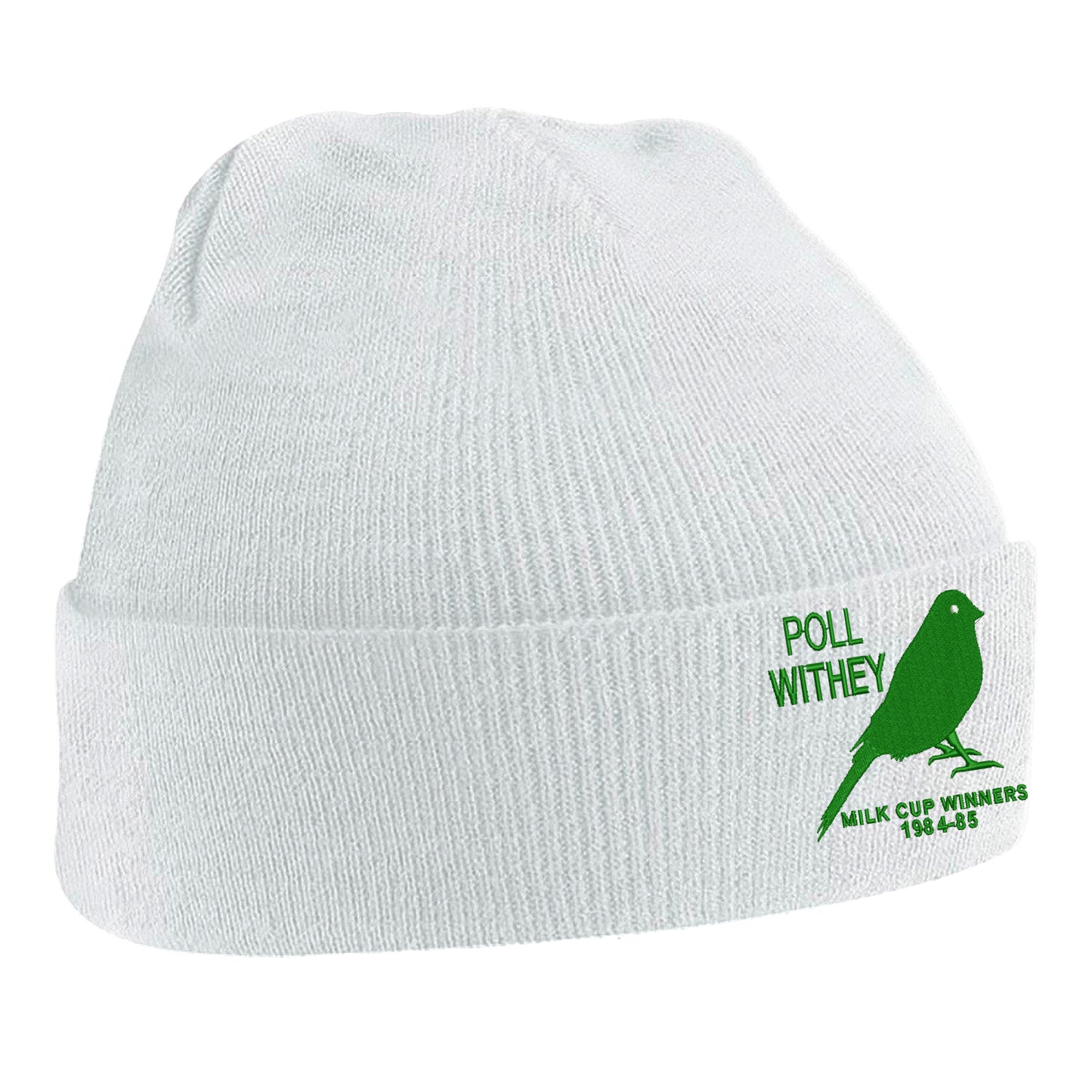 Retro Norwich Milk Cup Winners 1984-85 Embroidered Beanie Hat