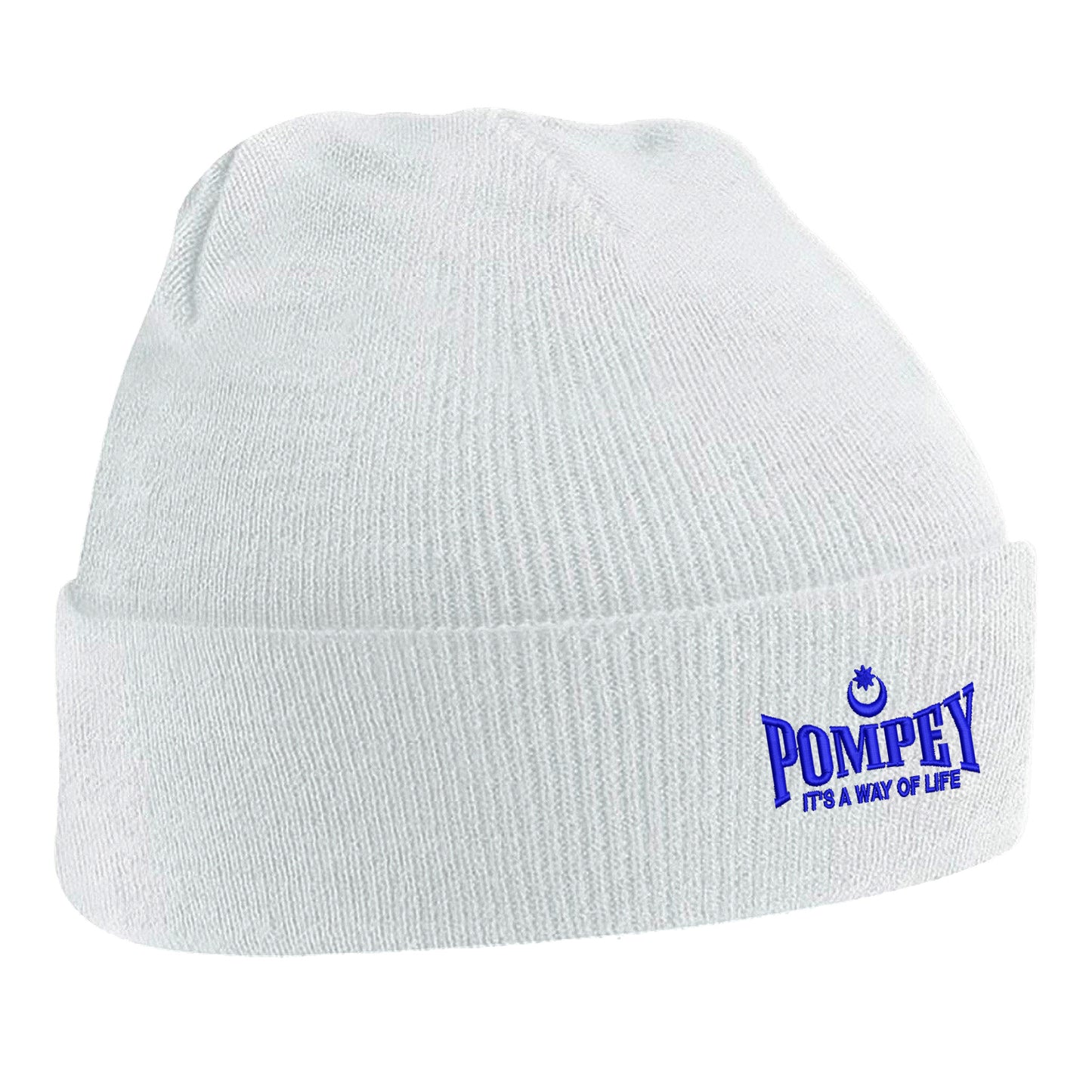 Pompey It's a Way of Life Embroidered Beanie Hat