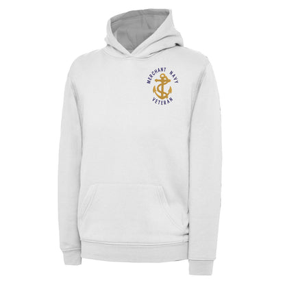 Merchant Navy Veteran Anchor Embroidered Children's Hoodie
