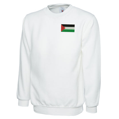 Flag of Palestine Embroidered Classic Sweatshirt