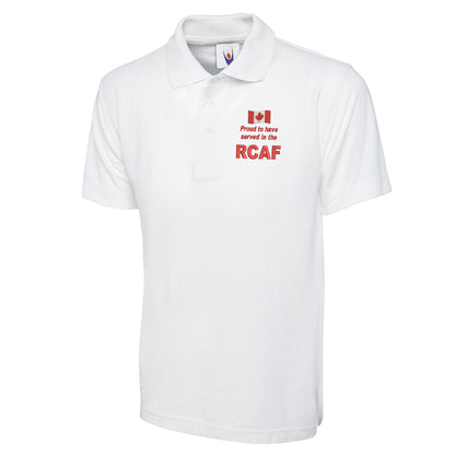 Proud to Have Served in The RCAF Embroidered Classic Polo Shirt