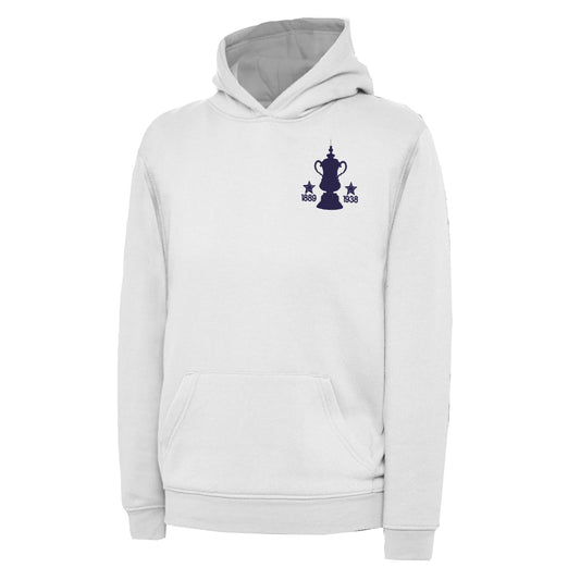 Retro Preston Two Time Cup Winners Embroidered Children's Hoodie