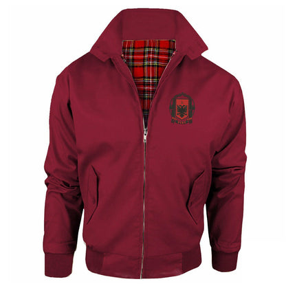 Retro Albania 1935 Embroidered Classic Harrington Jacket
