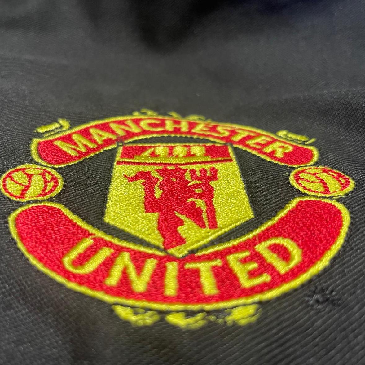 Manchester United Embroidered Classic Harrington Jacket - Black Large