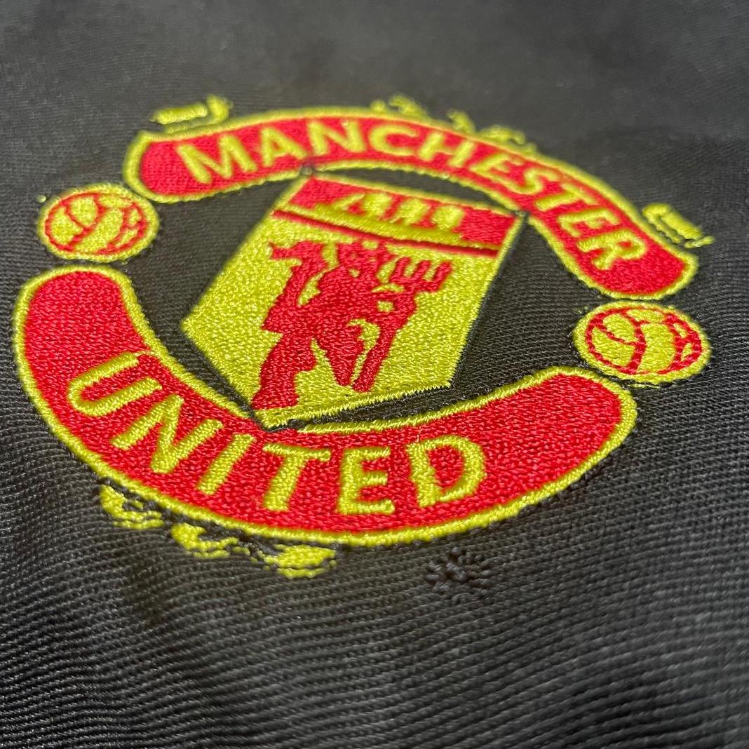Manchester United Embroidered Classic Harrington Jacket - Black Large