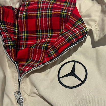 Mercedes Embroidered Classic Harrington Jacket - Stone 2XL