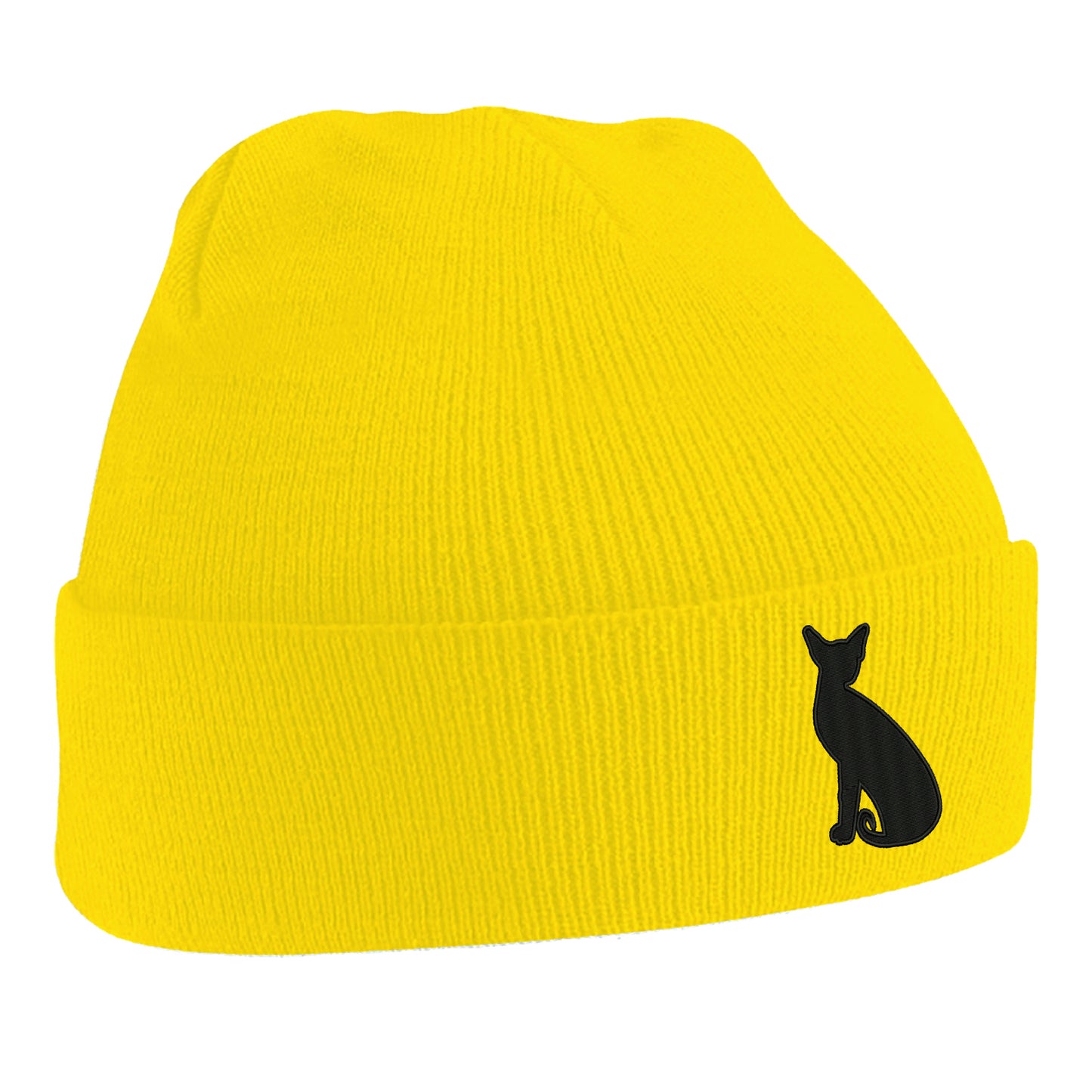 Siamese Cat Embroidered Beanie Hat
