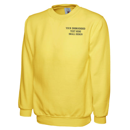 Personalised Custom Small Text Sweatshirt