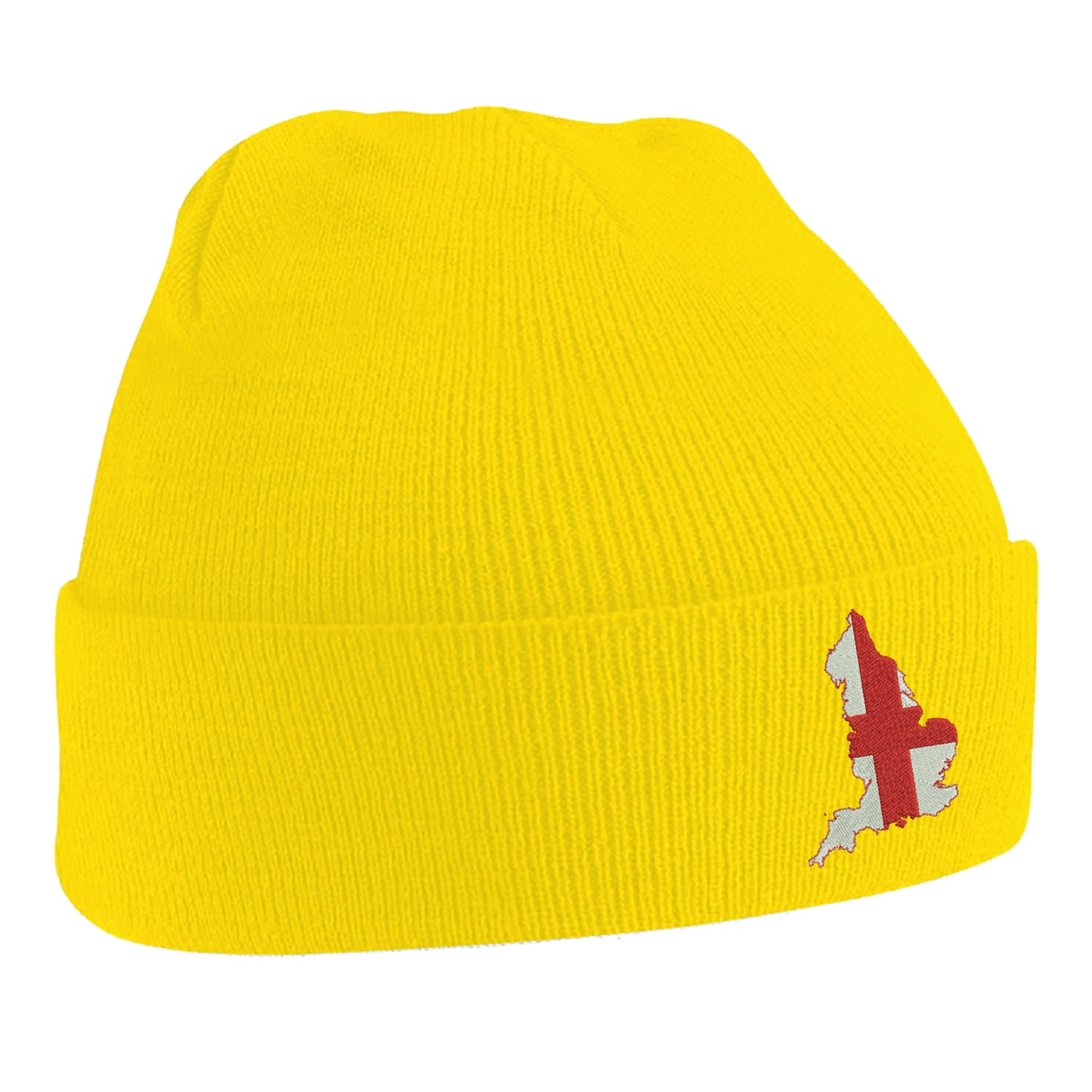 England Flag Map Embroidered Beanie Hat