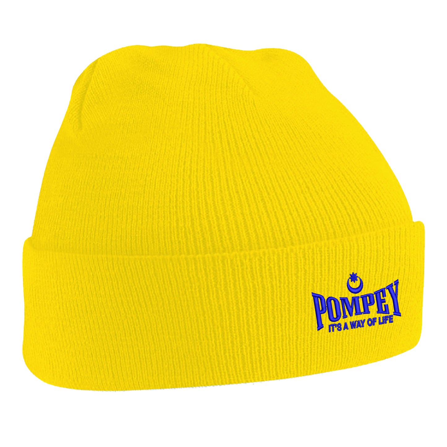 Pompey It's a Way of Life Embroidered Beanie Hat