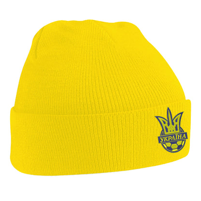 Old School Ukraine National Football Beanie Hat