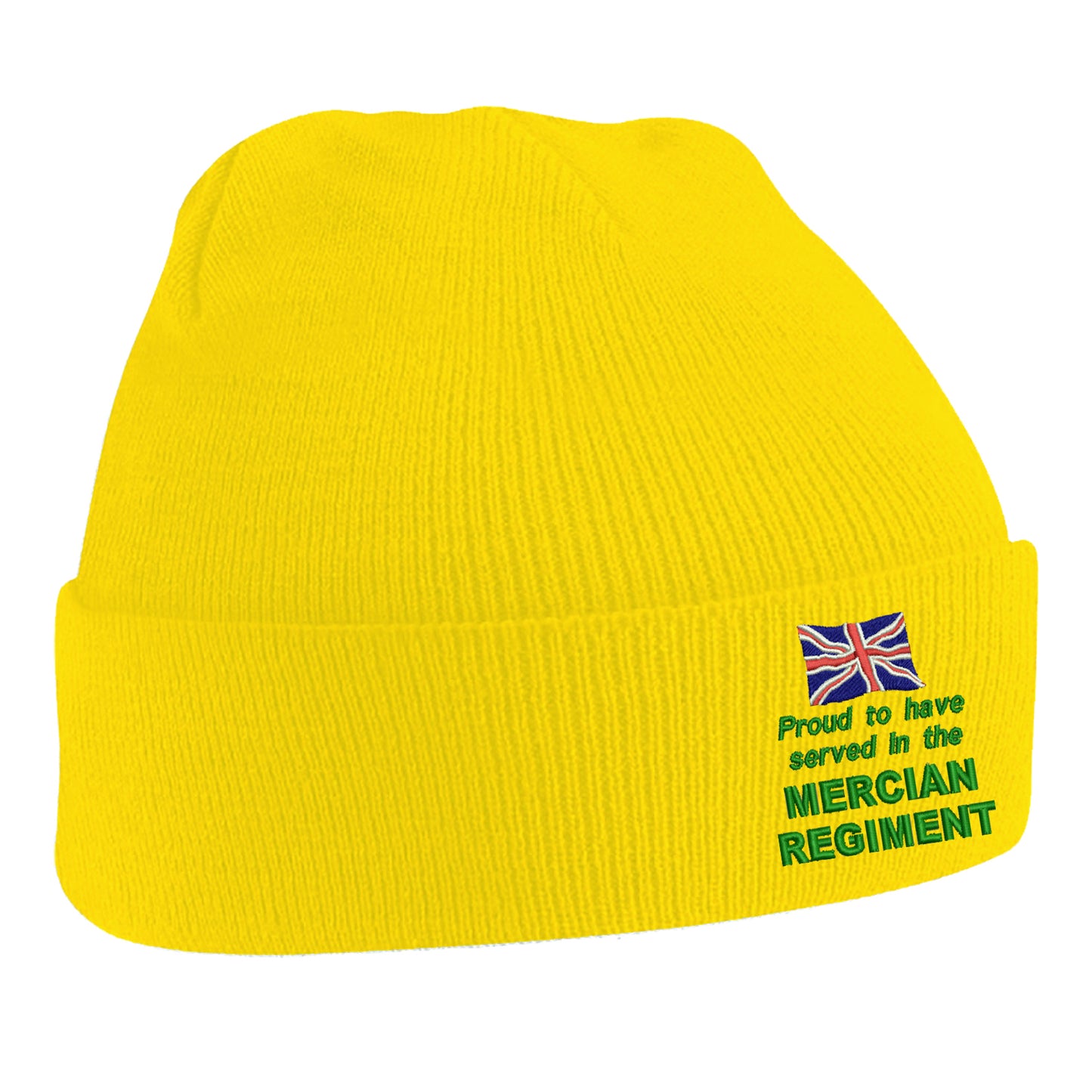 Proud to Have Served in The Mercian Regiment Embroidered Beanie Hat