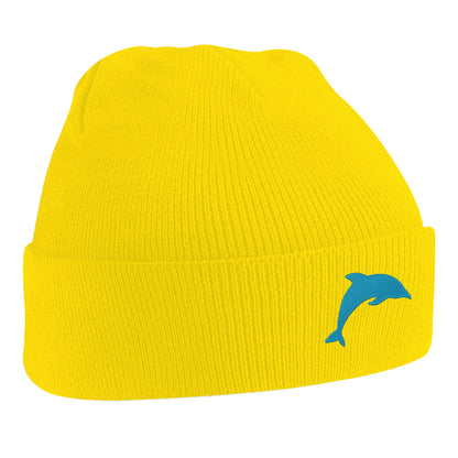 Dolphin Embroidered Beanie Hat