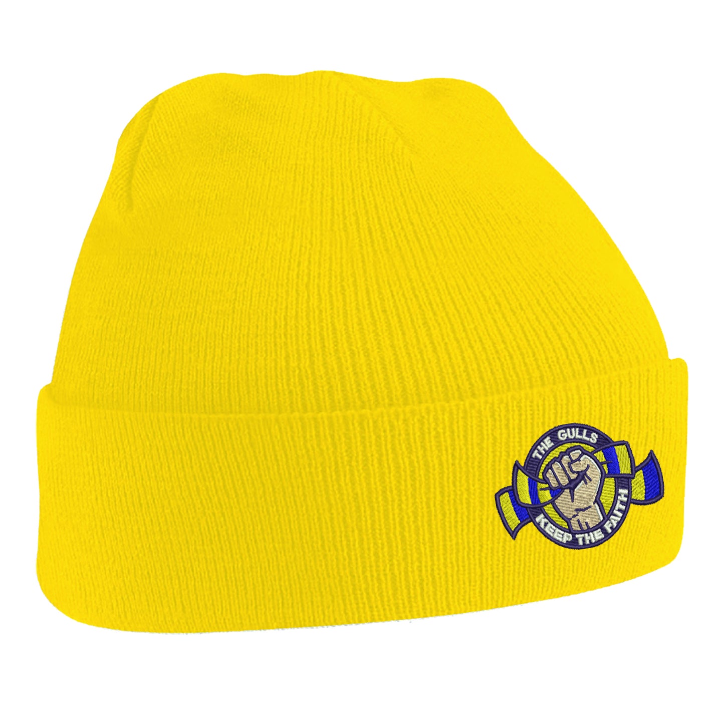 The Gulls Keep The Faith Embroidered Beanie Hat