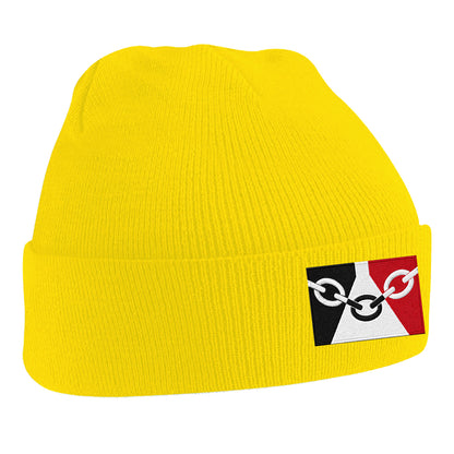 Black Country Flag Embroidered Beanie Hat