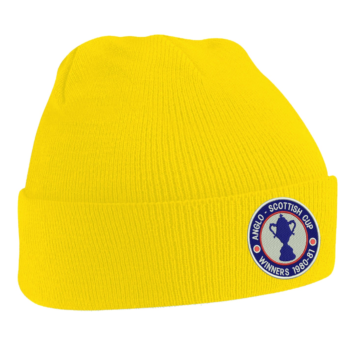 Retro Chesterfield Anglo-Scottish Cup Winners 1981 Embroidered Beanie Hat