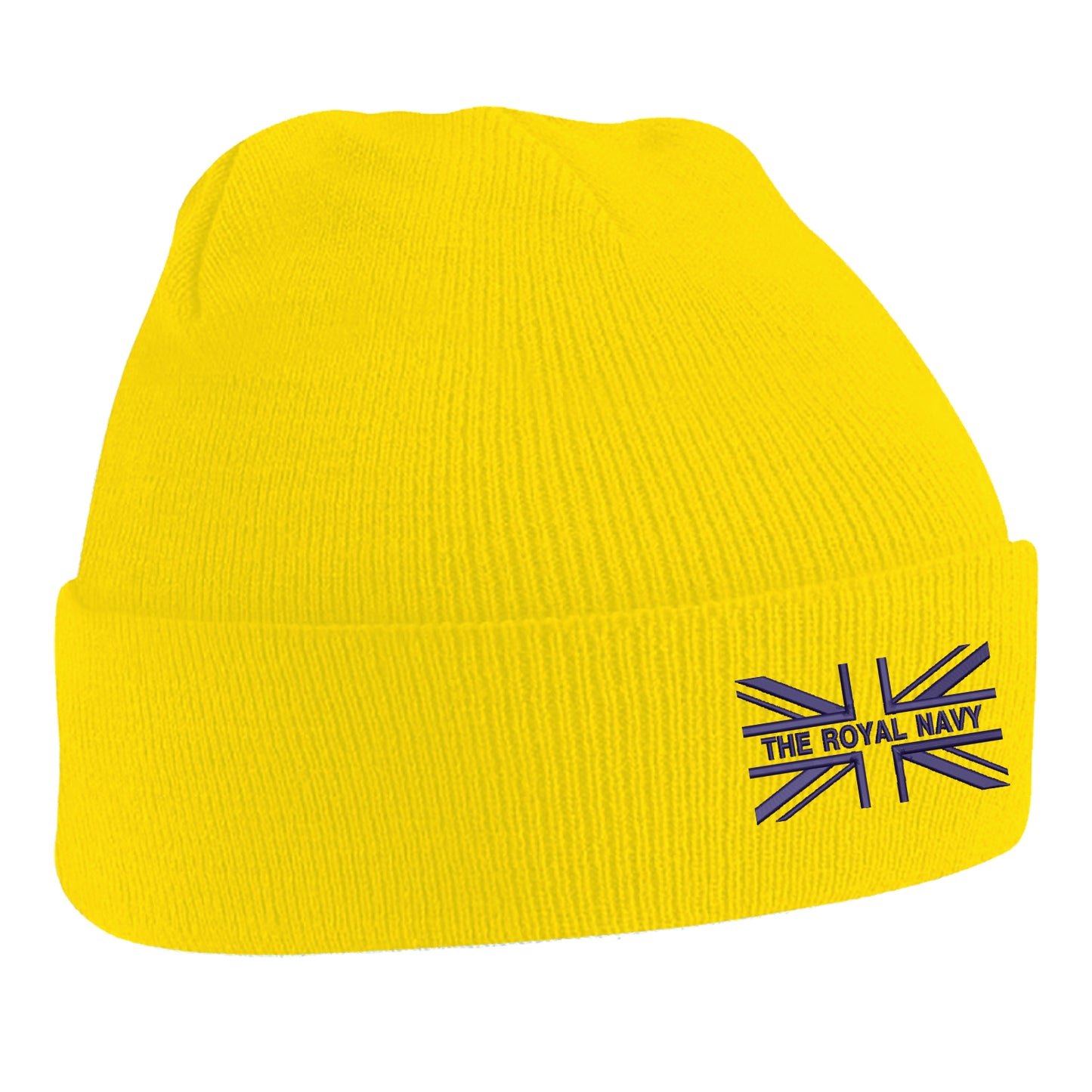 The Royal Navy Union Jack Embroidered Beanie Hat