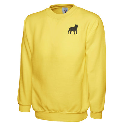 Staffordshire Bull Terrier Embroidered Classic Sweatshirt