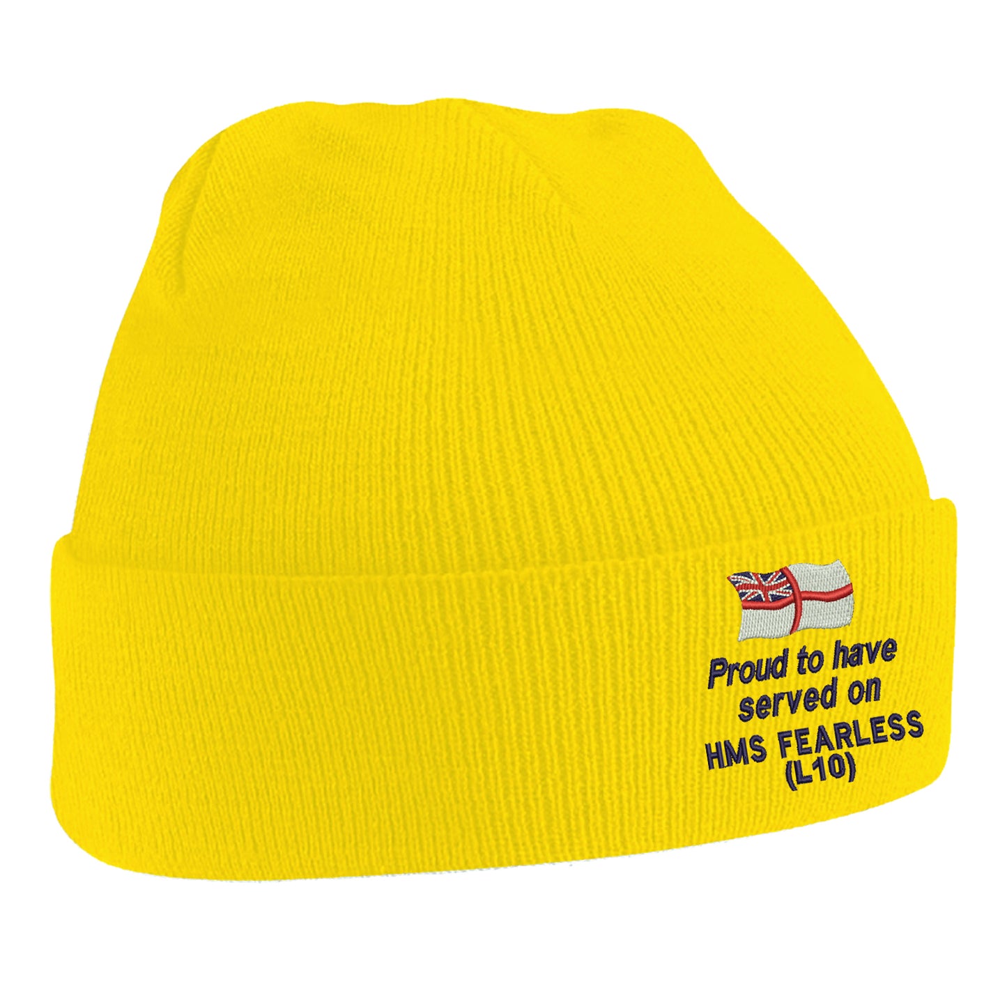 Proud to Have Served on HMS Fearless (L10) Beanie Hat