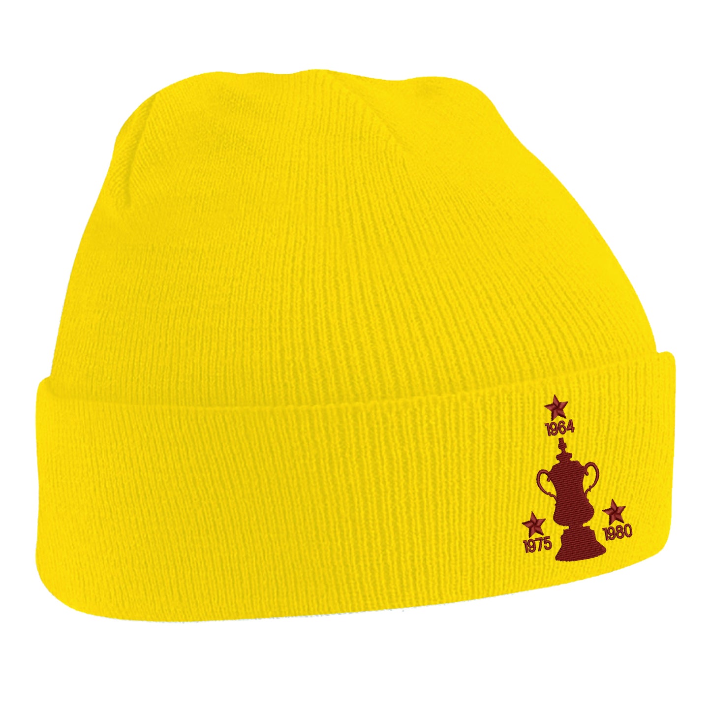 Retro West Ham Three Time Cup Winners Embroidered Beanie Hat