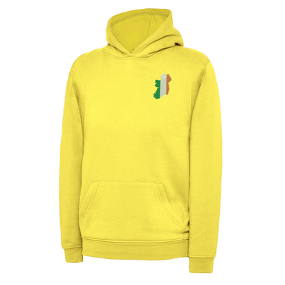 Ireland Flag Map Embroidered Children's Hoodie