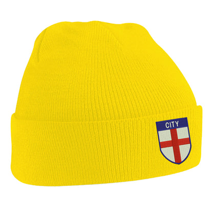 City Flag of England Shield Beanie Hat