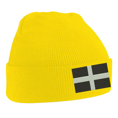 Saint Piran’s Flag Cornwall Beanie Hat 