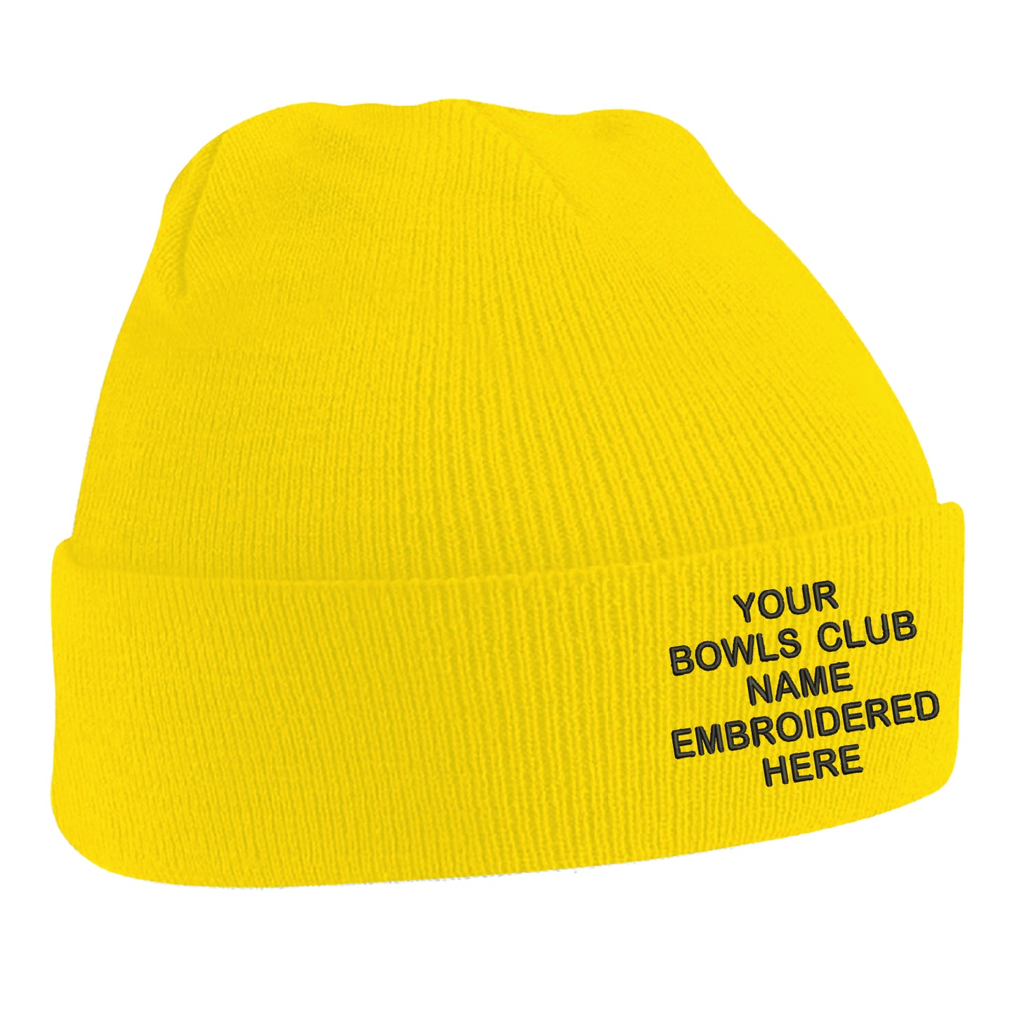 Personalised Bowls Club Beanie Hat