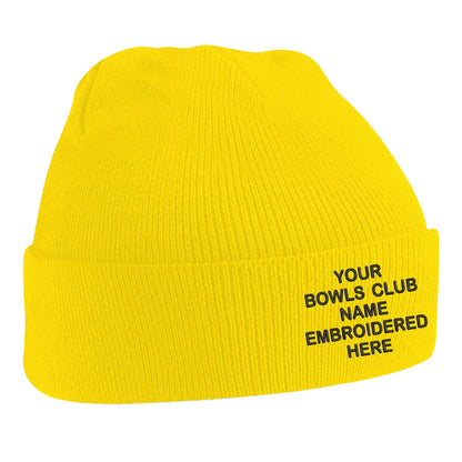 Personalised Bowls Club Beanie Hat
