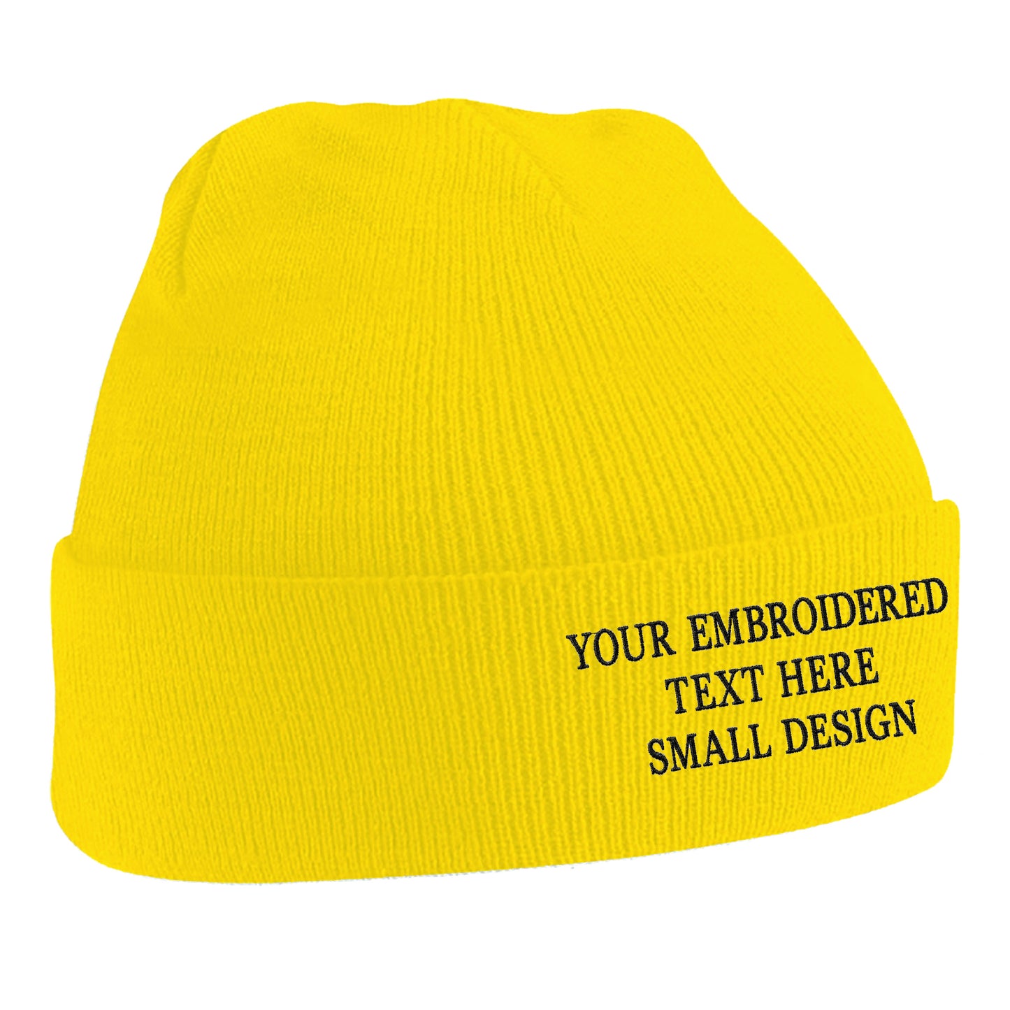 Personalised Custom Small Text Beanie Hat