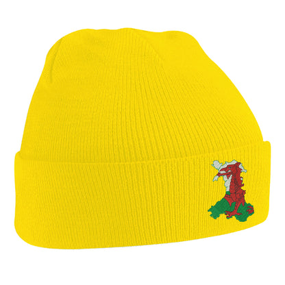 Wales Flag Map Beanie Hat
