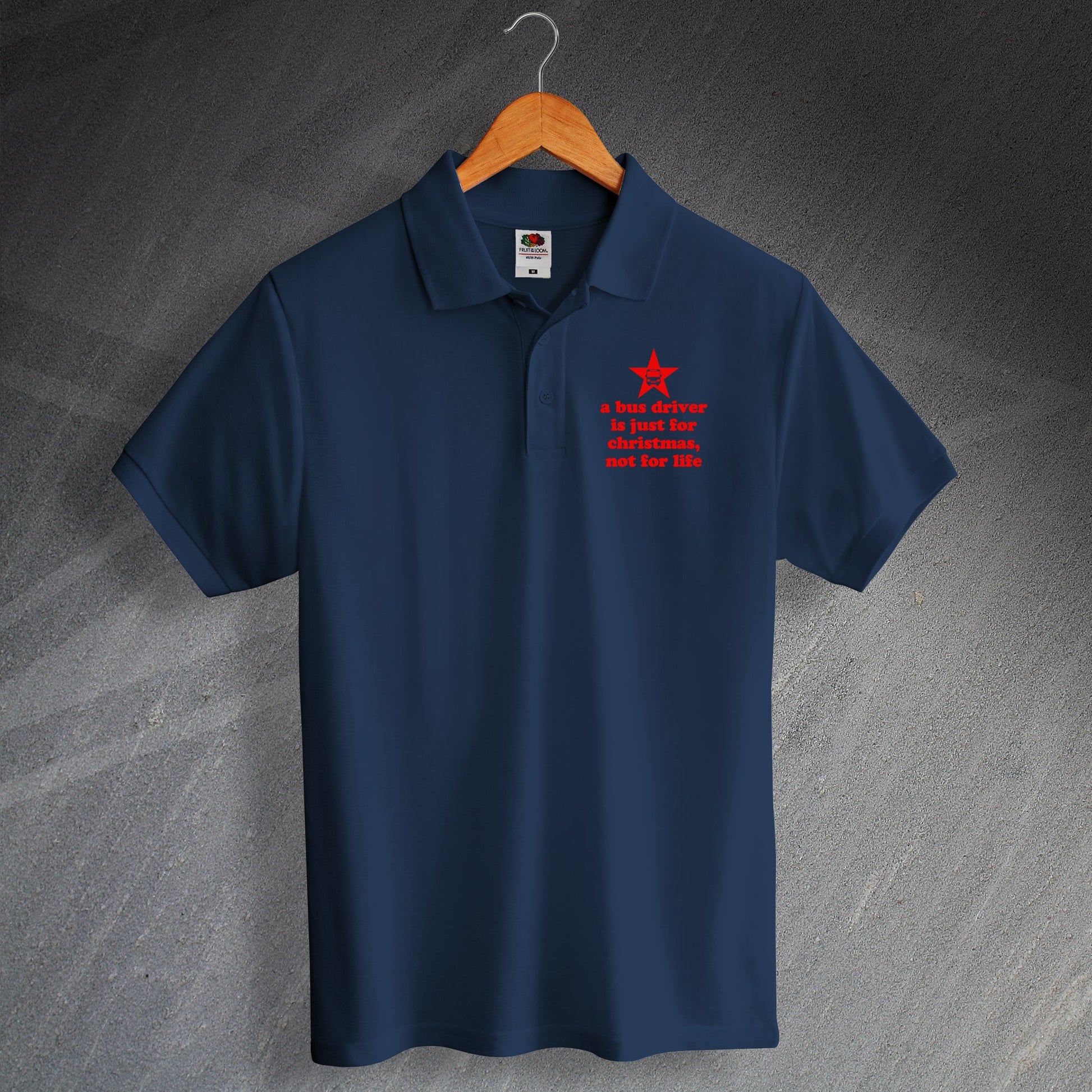Bus Driver Christmas Polo Shirt