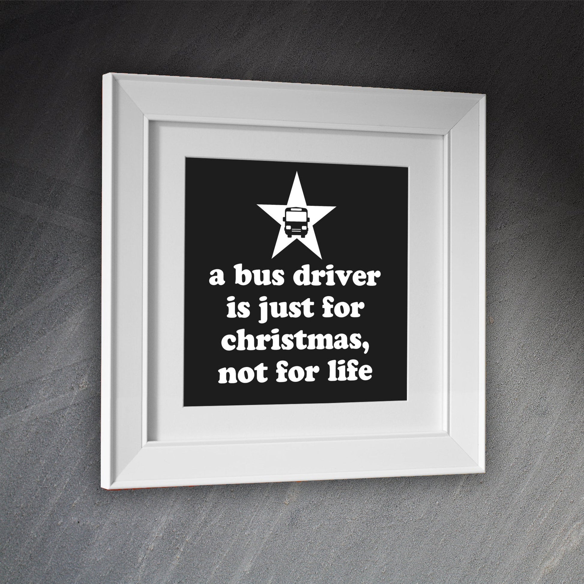 Bus Driver Christmas Framed Print